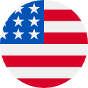 USA États-Unis d'Amérique FLAG ICON - rond
