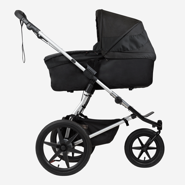 Mountain Buggy carrycot plus on terrain gif image showing all 3 riding modes in colour onyx_onyx