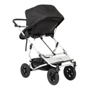 front view of buggy showing the carrycot plus for twins in parent facing mode to demonstrate the height and closeness to parents for perfect bonding time_black