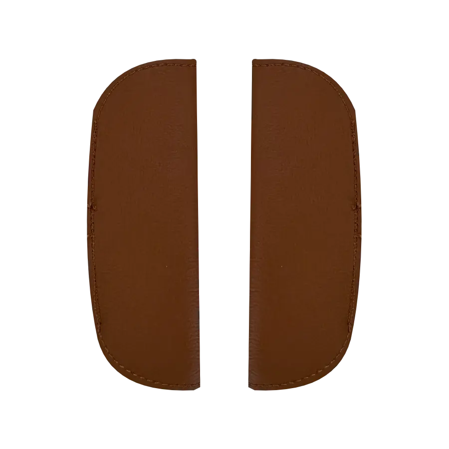 harness shoulder pads (pair) for luxury collection - tan leather
